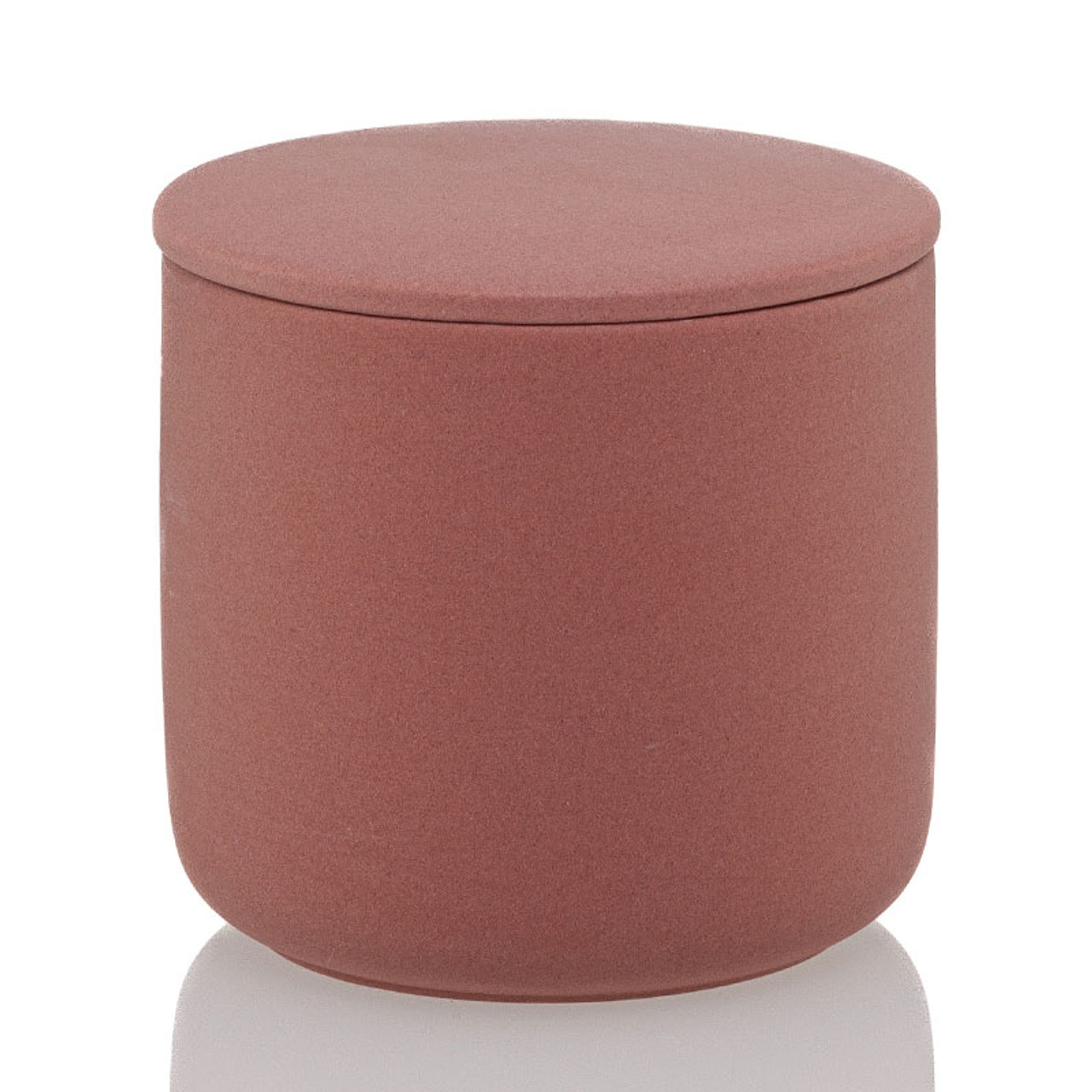 Rose Pink Colored Candle Jar - 14.5 oz with Bamboo Lid