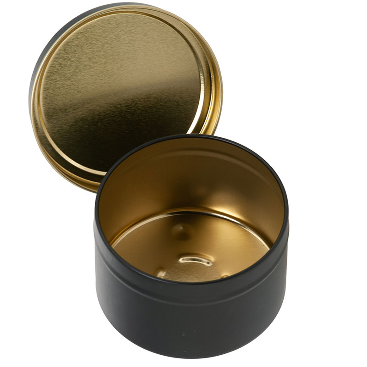4 oz Black Candle Tin with Feet | 12 Pack | Jar Store