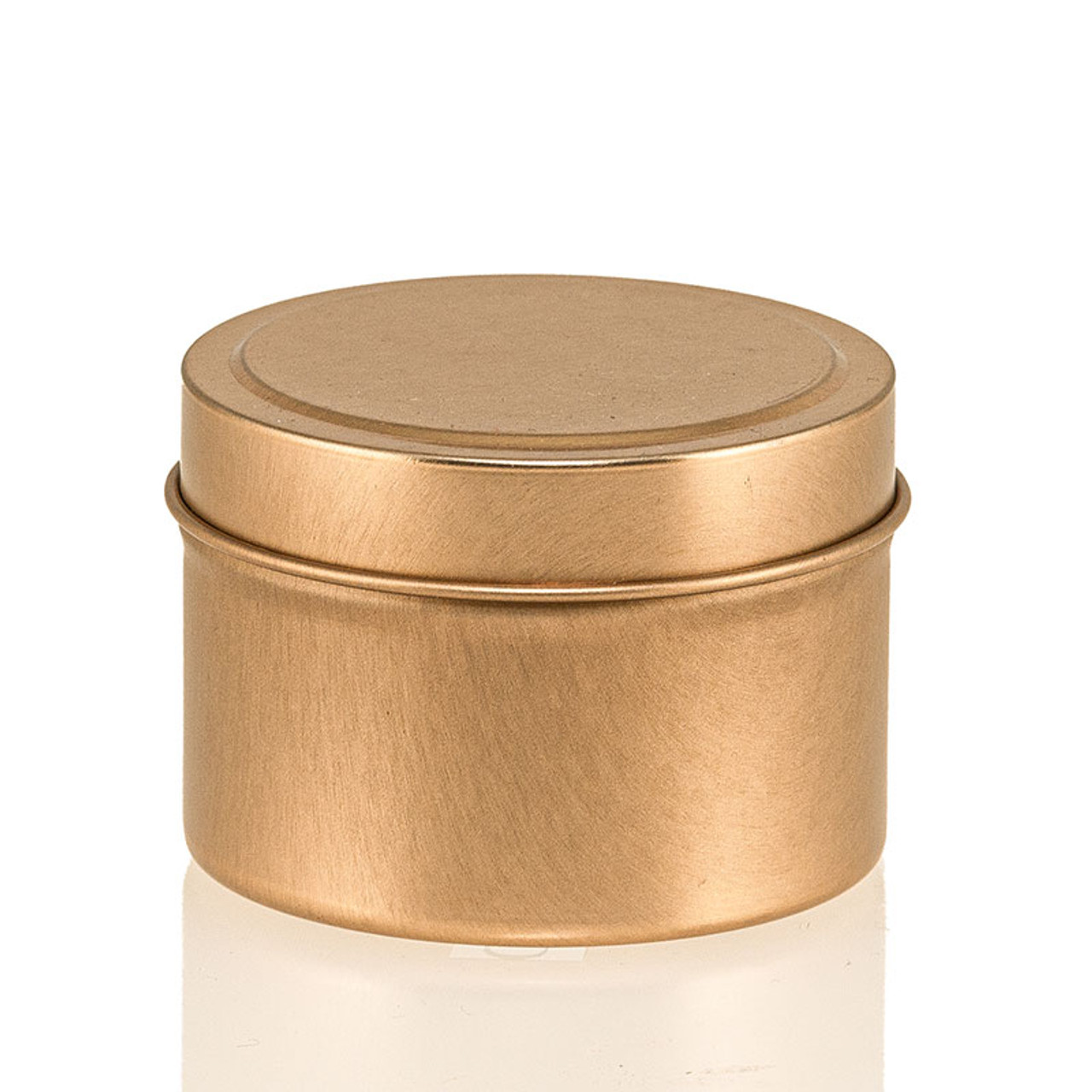 4 oz Rose Gold Candle Tin with Feet, 12 Pack