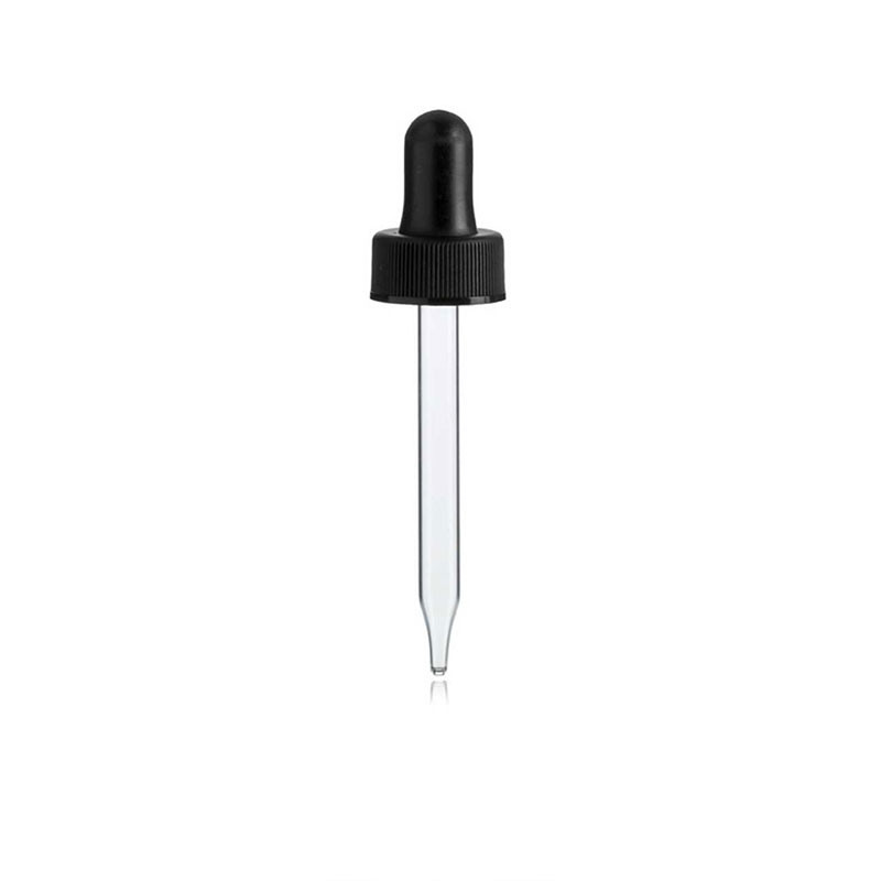 【ちゃっぴ】計100ml 18-400 Black PP Dropper 66mm Pipette
