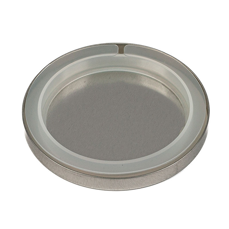 Spring Metal Lid Large Silver Flat Metal Lid | 12 Pack