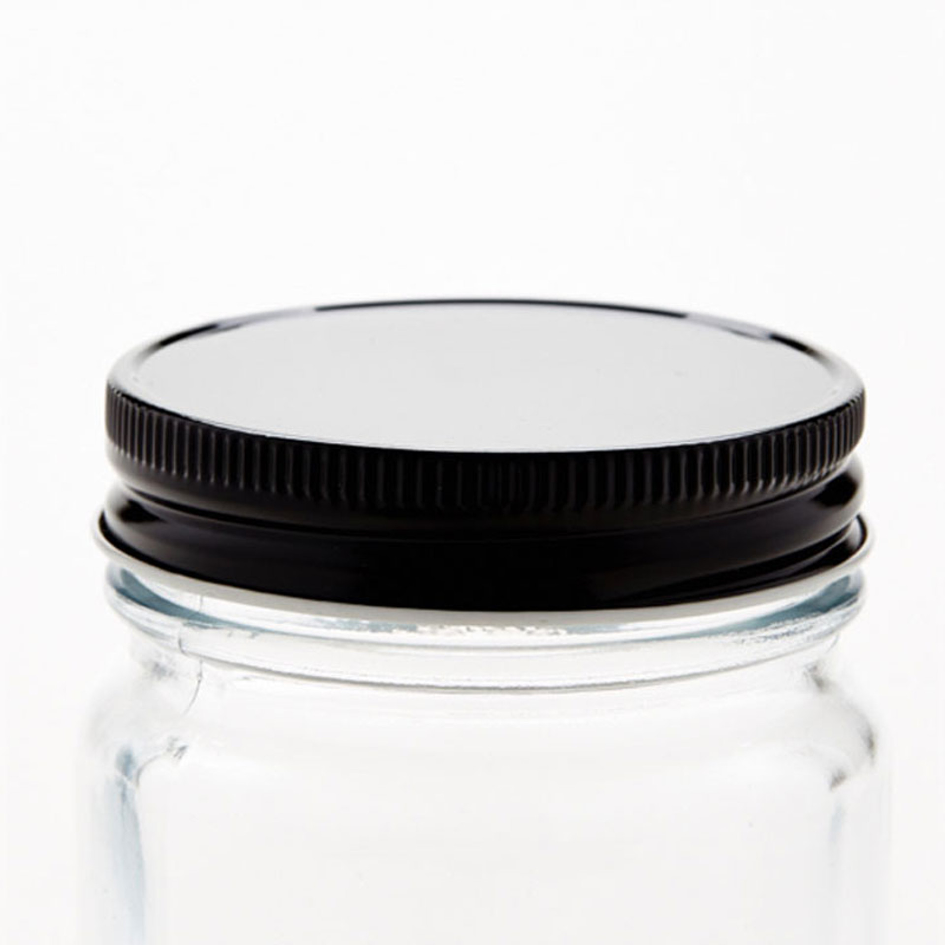 16 oz Toledo Glass Jar with Black Metal Lid - Glassnow