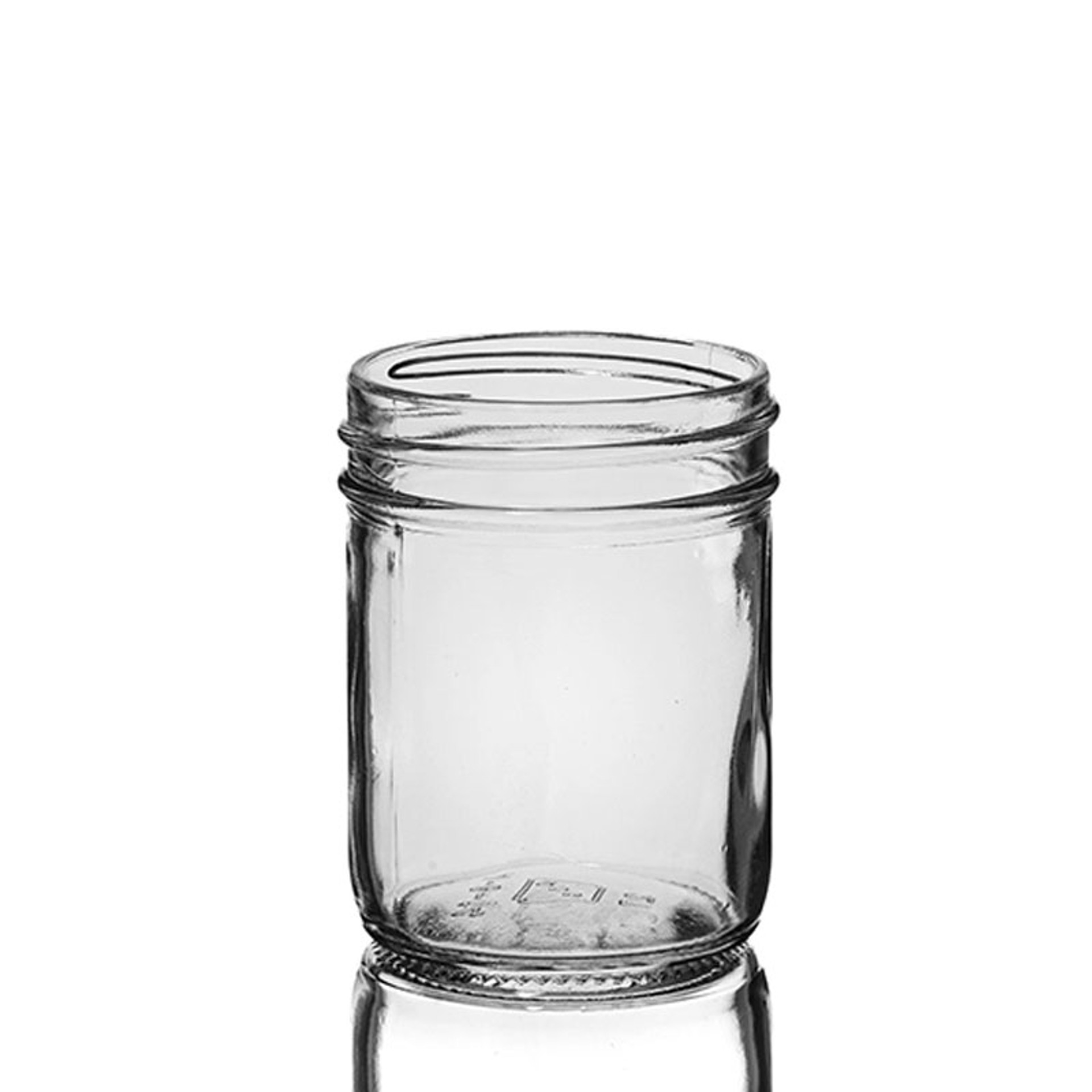 12 oz Clear Glass Jar 70-2035 Lug Neck Finish, Round Base