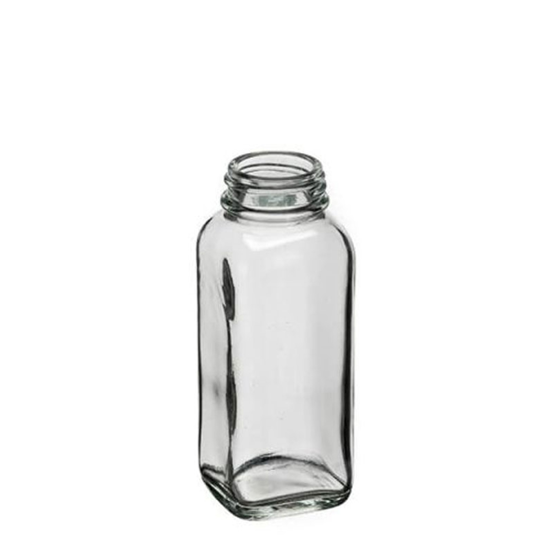 16oz Clear Glass French Square Bottles - Wholesale, 40/case, Clear Type III 48-400