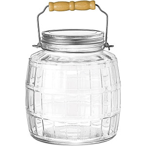 Daitouge 2.5 Gallon Glass Jars with Lids, Large Cookie Jars with Big  Opening, 1 Pack Food