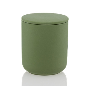 Tall Green ceramic candle jar Tall Green ceramic candle jar