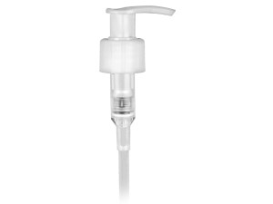 White 24-410 Polypropylene Smooth Side Lotion Pump 4-3/16" Dip Tube White 24-410 Polypropylene Smooth Side Lotion Pump 4-3/16" Dip Tube