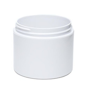 White straight base double wall jar White straight base double wall jar