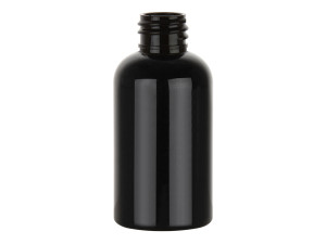 Black 8 oz boston round bottle PET Black 8 oz boston round bottle PET