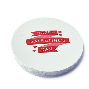 Happy Valentine's Day Ribbon wood candle lid Happy Valentine's Day Ribbon wood candle lid