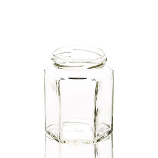 1.5 oz Clear Hexagon Jars,Small Glass Jars With Lids(golden),Mason