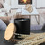 Matte black candle with bamboo lid Matte black candle with bamboo lid