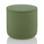 Green ceramic candle jar with lid