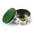 Green holiday tin with lid Green holiday tin with lid