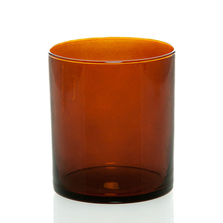 large amber candle jar