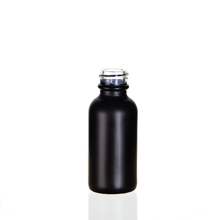 black boston round bottle