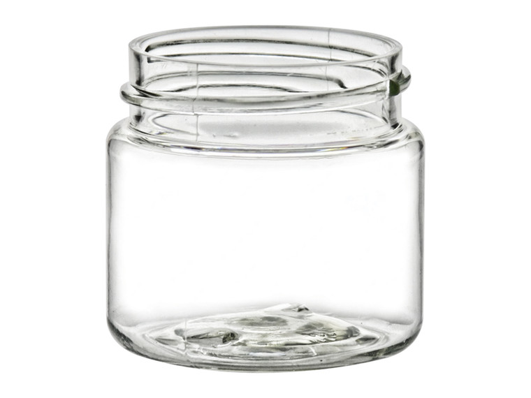 small clear plastic jar