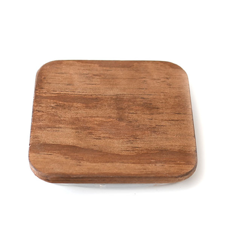Square wooded lid