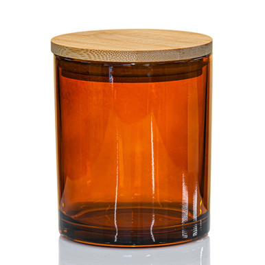 12 oz Amber Salsa Jar w/Lid