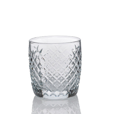 Cross Hatching Rocks 13398FS - 9 oz. Anchor Cross-Hatch Rocks Glass | 12 Pack