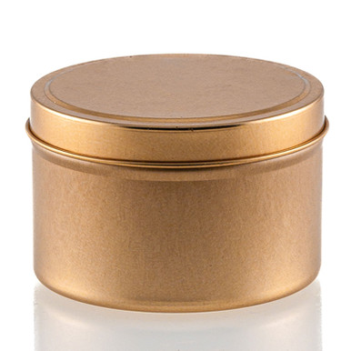 4 OZ GOLD CANDLE TINS