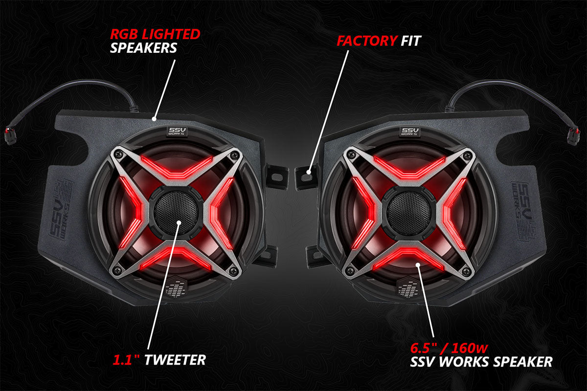 Polaris RZR V-Spec 3-Speaker Plug-&-Play Kit Ride Command - NFD by