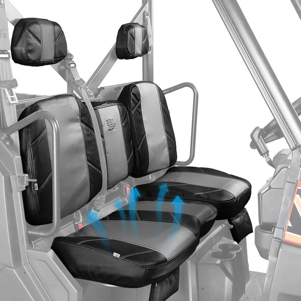 Polaris Ranger XP 1000 UTV Leather Seat Covers with Pocket Soft Cushion by Kemimoto