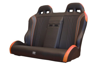Orange Razor Seats RZR XP 4 1000 / Turbo Black & Orange Vinyl Vortex Carbon Fiber Rear ...