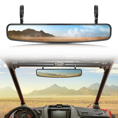 Race Convex Center Mirror with 3/4 1.75 or 2 Clamps by Kemimoto - B0106 ...