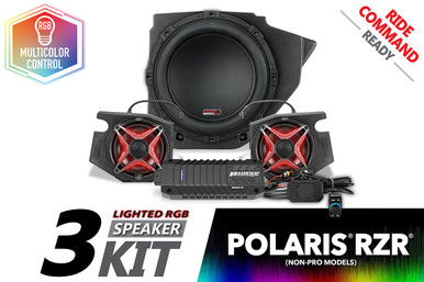 Polaris RZR V-Spec 3-Speaker Plug-&-Play Kit Ride Command - NFD by