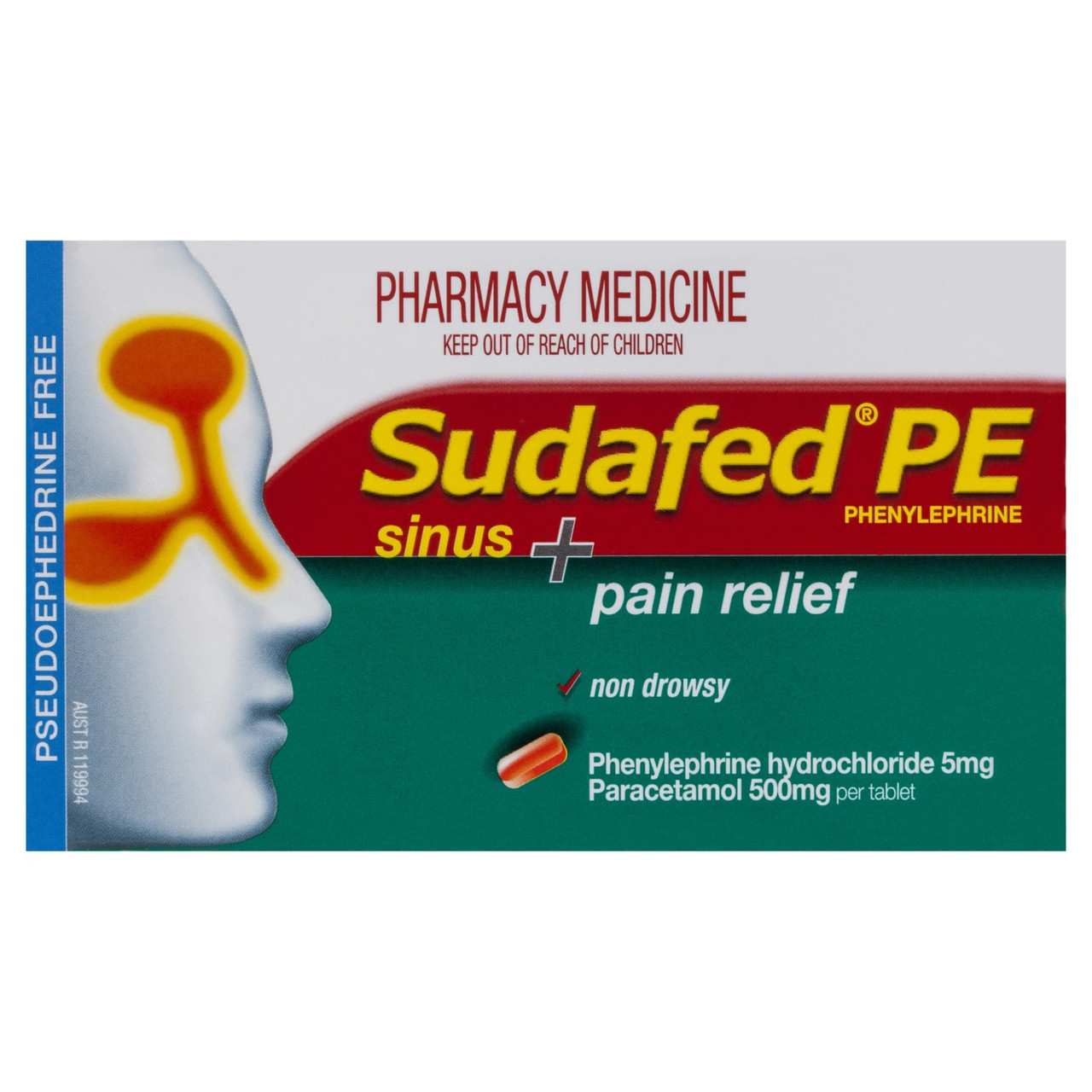 Sudafed PE Sinus & Pain Relief 24 Tablets