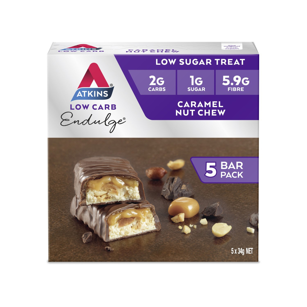Atkins Endulge Caramel Nut Chew 5 Pack