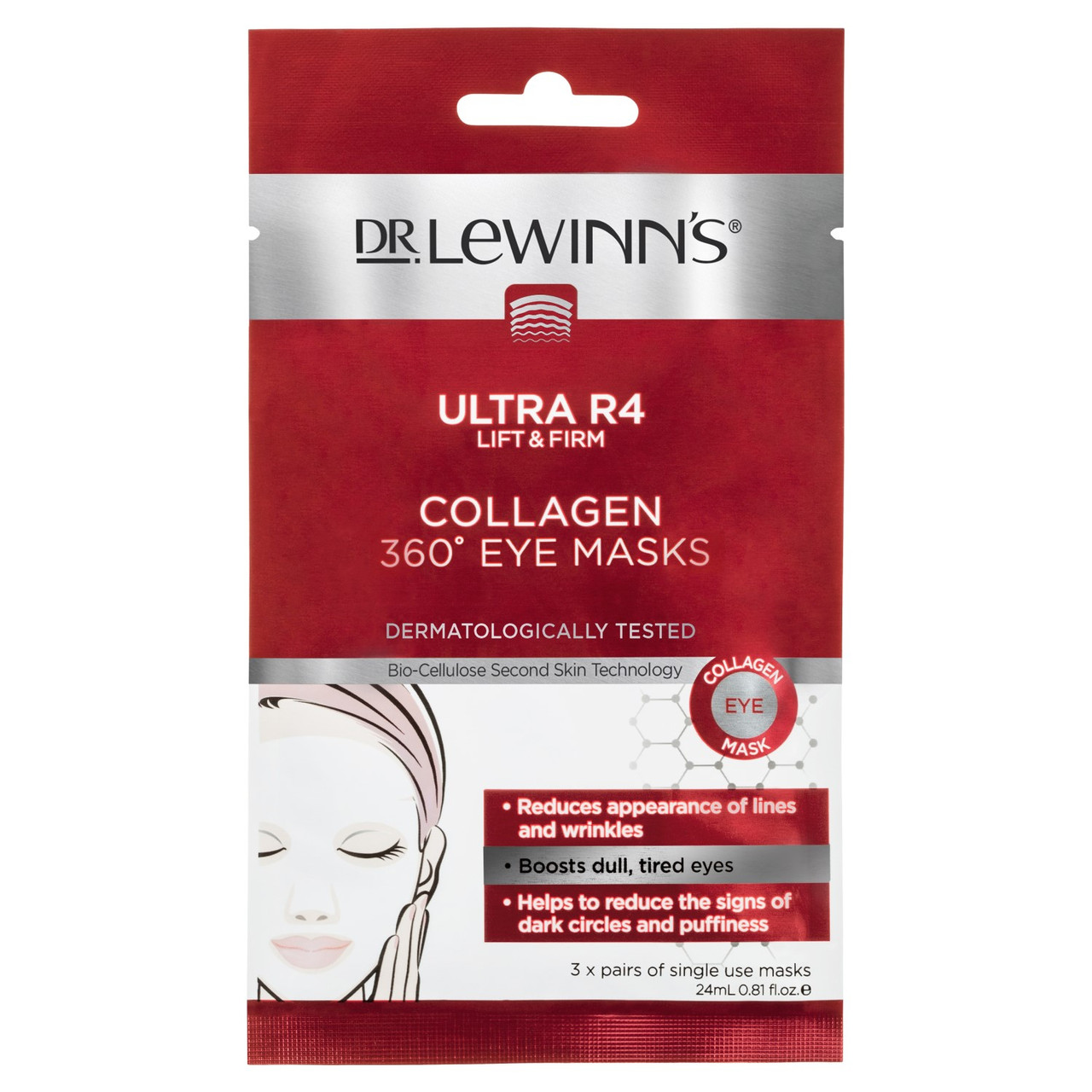 Dr Lewinn's Ultra R4 Collagen 360 Eye Masks 3 Pack