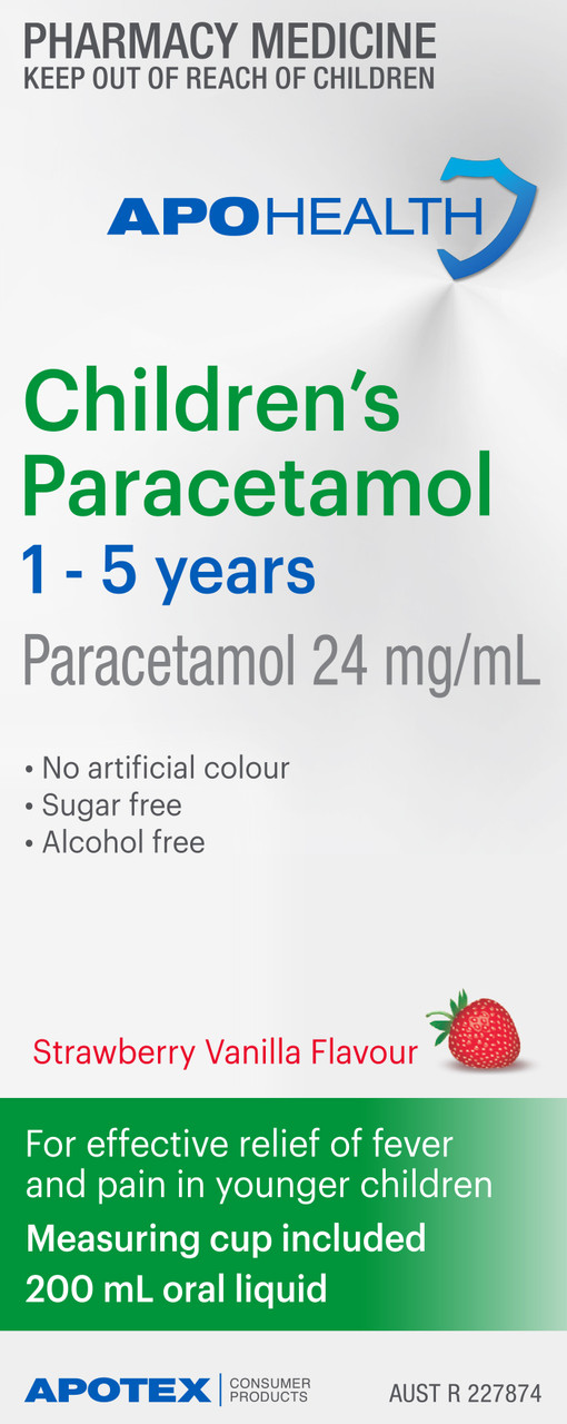 ApoHealth Child Paracetamol 1 to 5 years 200Ml