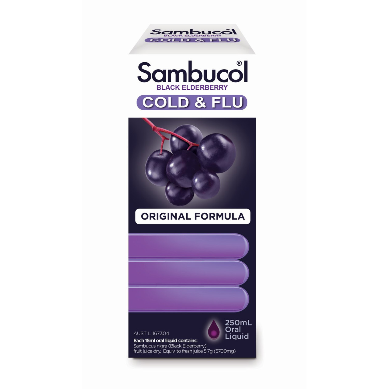 Sambucol Black Elderberry Cold & Flu 250ml
