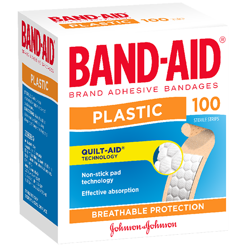Band-Aid Plastic Strips 100 Pack