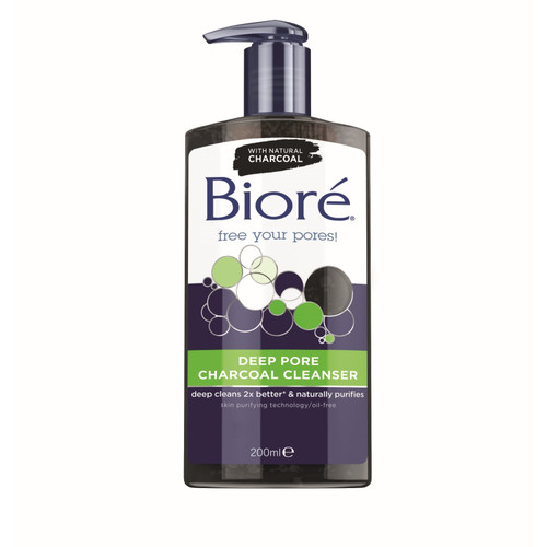 Biore Deep Pore Charcoal Cleanser 200mL