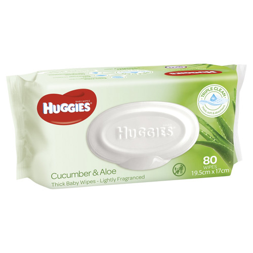 Huggies Baby Wipes Cucumber & Aloe Wipes 80 Pack