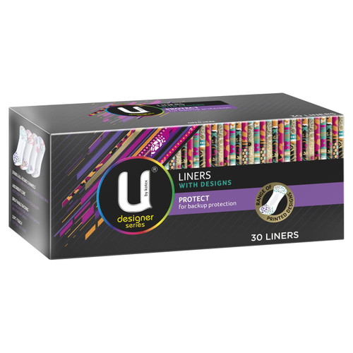 U by Kotex Protect Liners with Design 30 pack