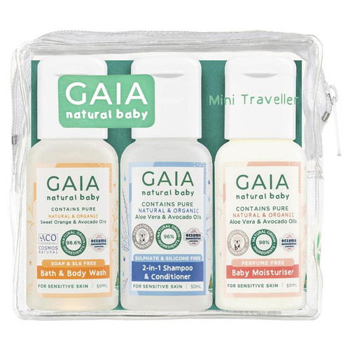 Gaia Natural Baby Mini Traveller Kit 50ml 3 Pack