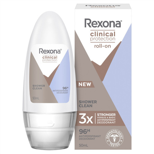 Rexona Men Clinical Protection Roll On Deodorant Shower Clean 50ml
