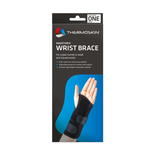 Thermoskin Wrist Brace Adjustable Black Right