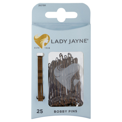 Lady Jayne Brown Bobby Pins 25 Pack
