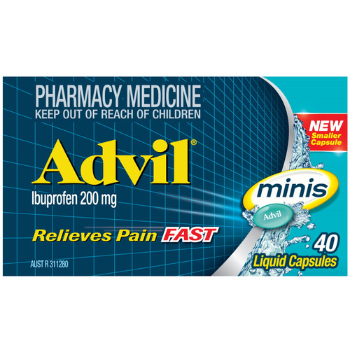 Advil Ibuprofen 200mg Minis 40 Liquid Capsules
