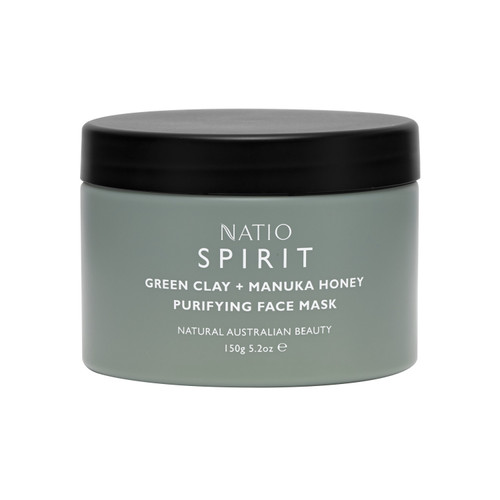 Natio Spirit Green Clay & Manuka Honey Purifying Face Mask 150g