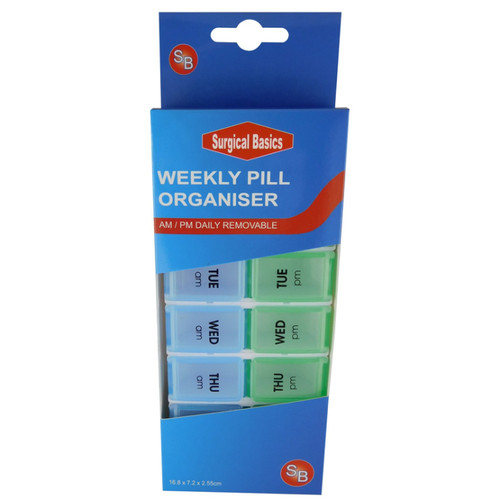 Surgical Basics AM PM Weekly Pill Organiser Removable