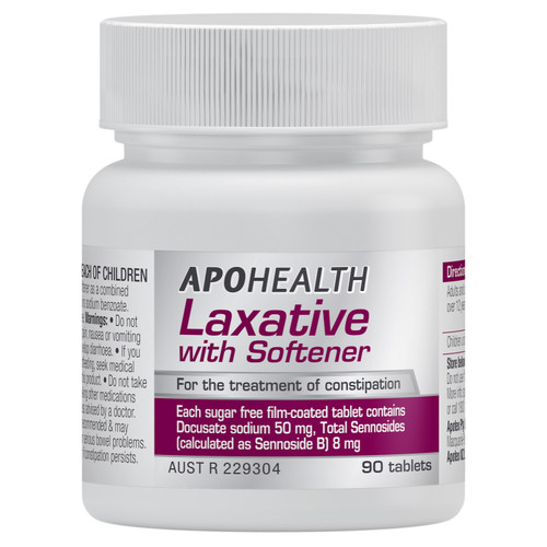 Apotex Health Laxative + Stool Softener 90 Tablets