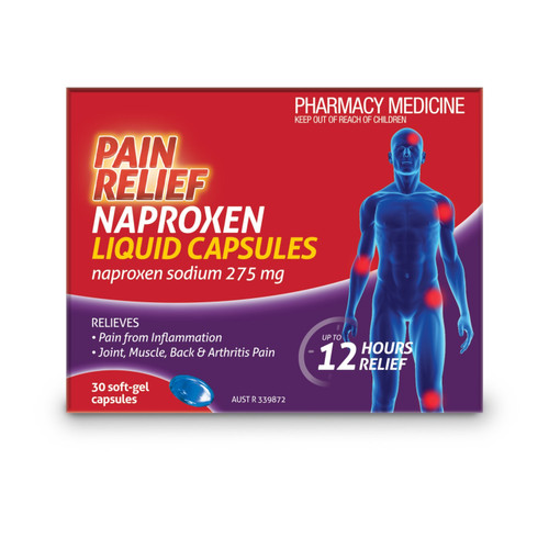 Pain Relief Naproxen 30 Liquid Capsules