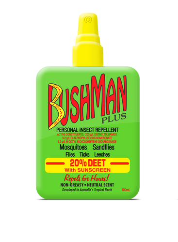 Bushman Plus 20% Deet Insect Repellent Pump Spray with Sunscreen 100ml