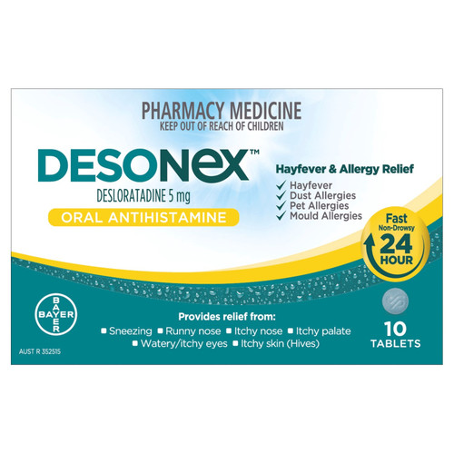 Desonex Allergy and Hayfever Relief 5mg 10 Tablets